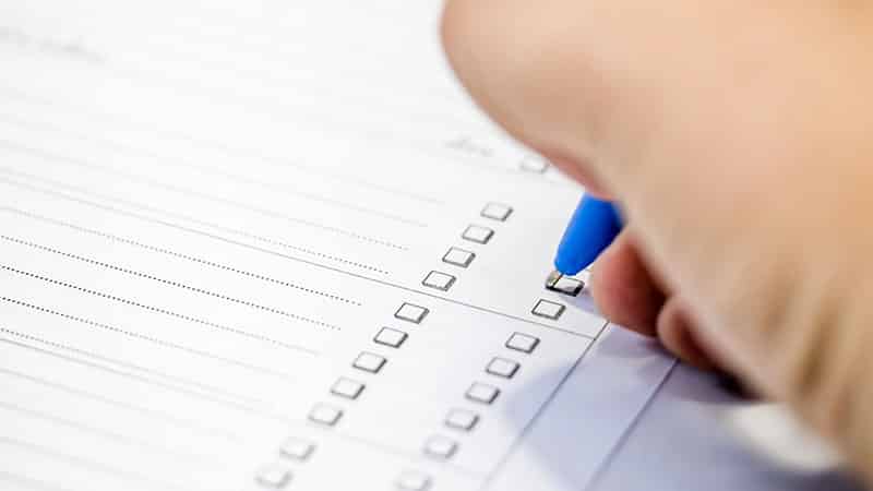 Answering the questionnaire