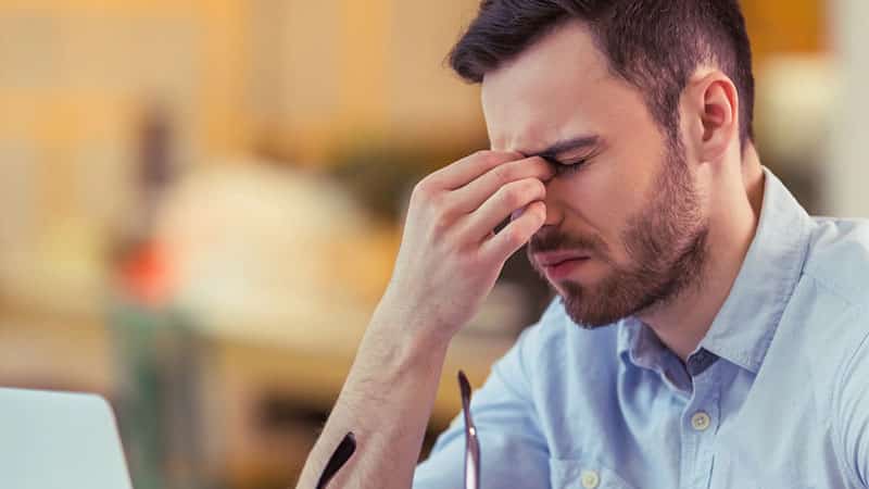 working person experiencing extreme drowsiness