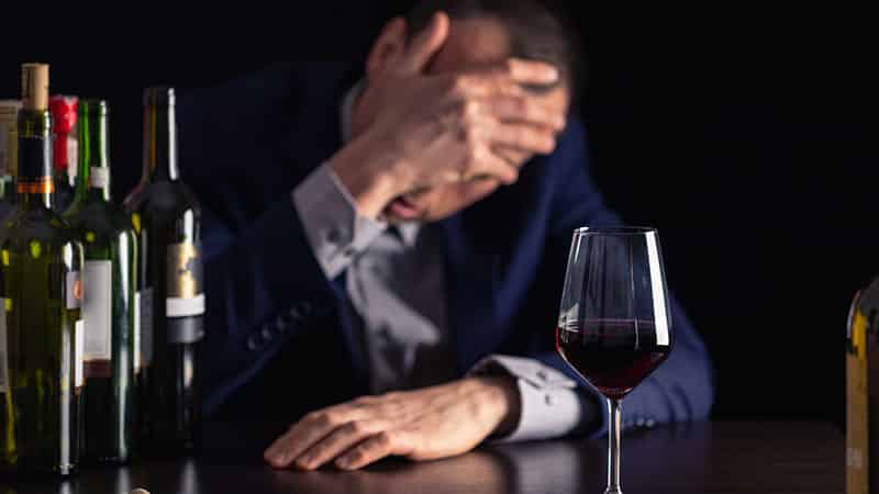 Alcohol abuse by businessman